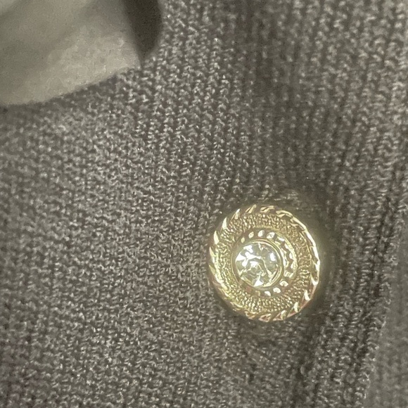 Spense black cardigan with Frills Women’s Petite Size XL Corporate Goth - Picture 9 of 11